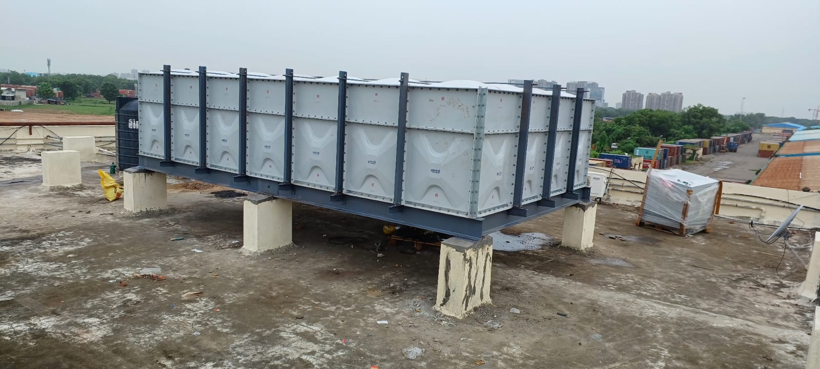Terrace-level GRP Panel Water Tank